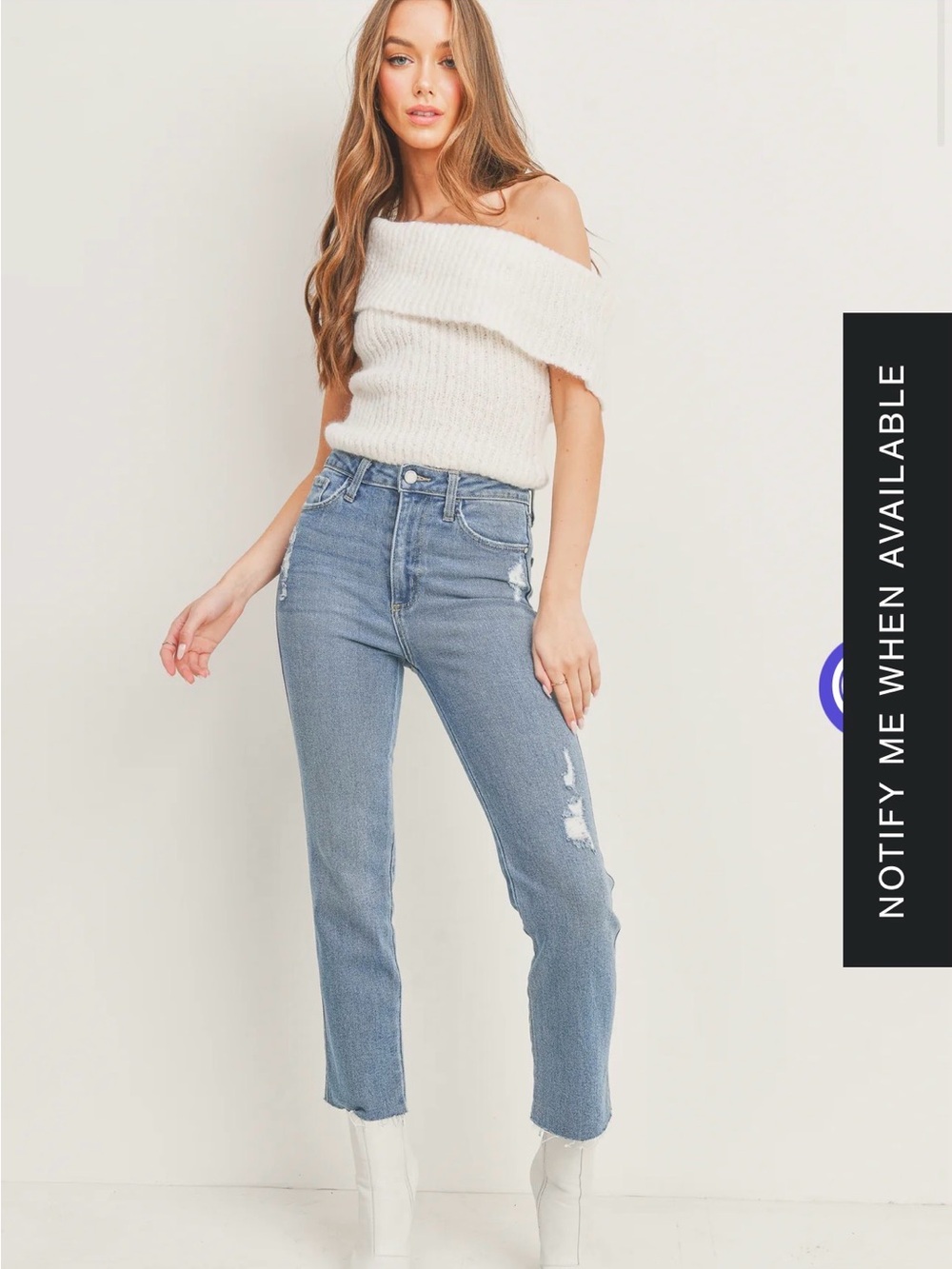 The Casual Friday Jean - High-Rise Medium Blue Straight Jeans for Women
